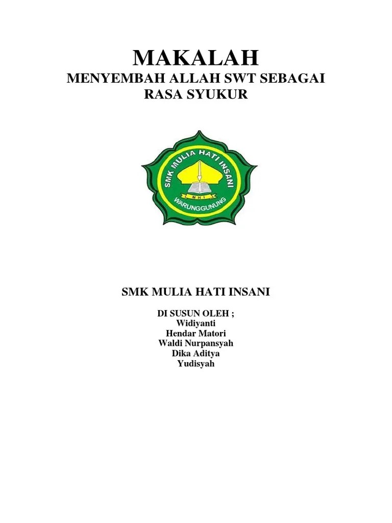 Bersyukur Kepada Allah SWT | PDF