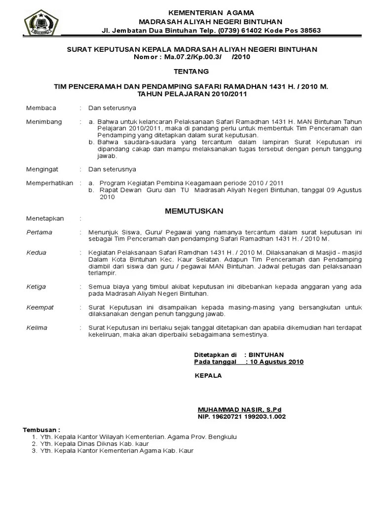 SK Safari Ramadhan 1431 H. | PDF