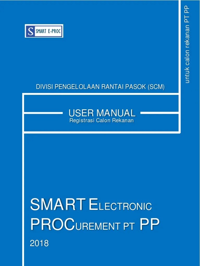 User Manual Smart E-Proc Untuk Calon Rekanan | PDF