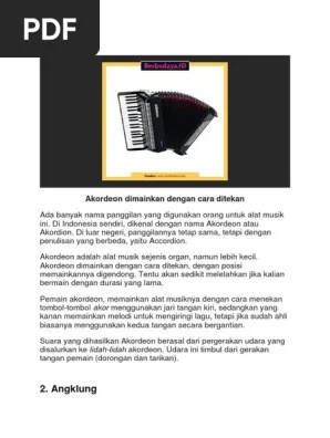 Gitar Listrik Organ Akordeon Dimainkan Dengan Cara