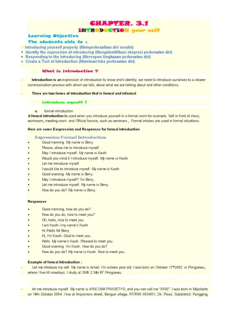 What Is Your Expression To Introduce Yourself If You Meet Someone For The  First Time Artinya | Know It Info
