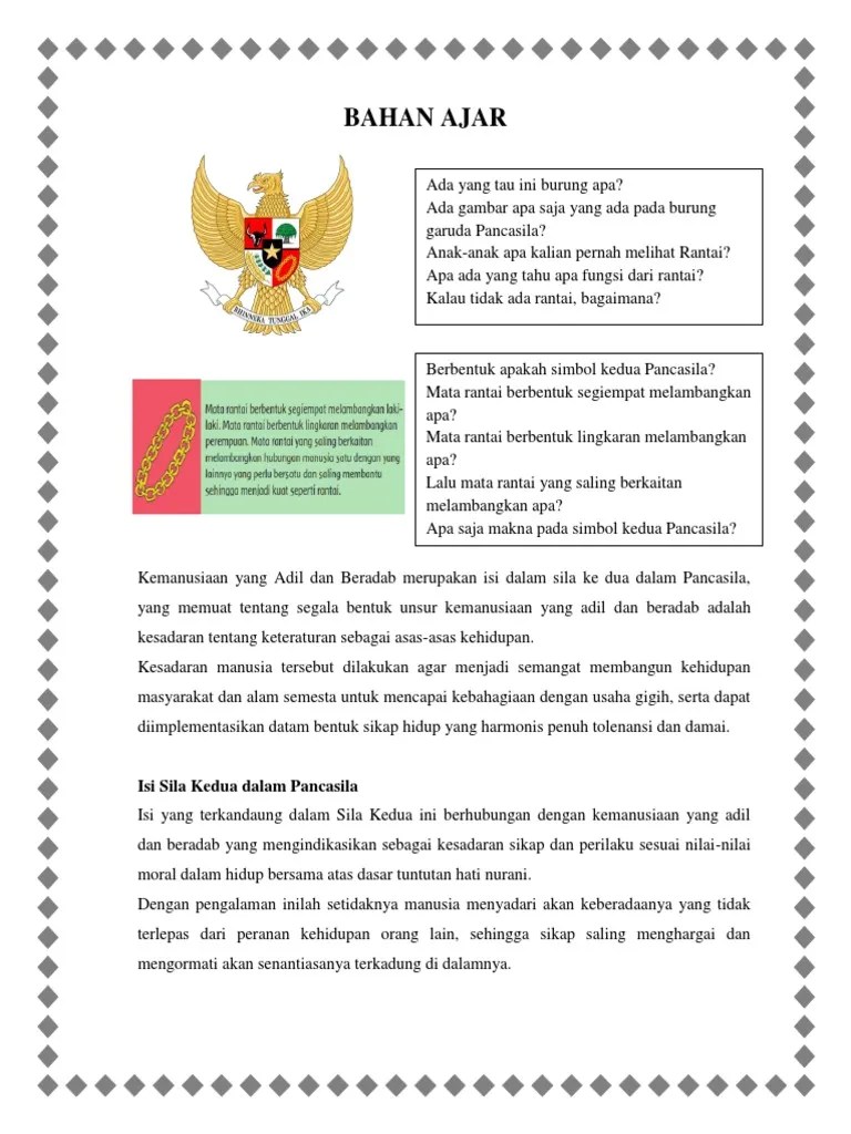 Jumlah Mata Rantai Pada Simbol Sila Kedua Pancasila Adalah