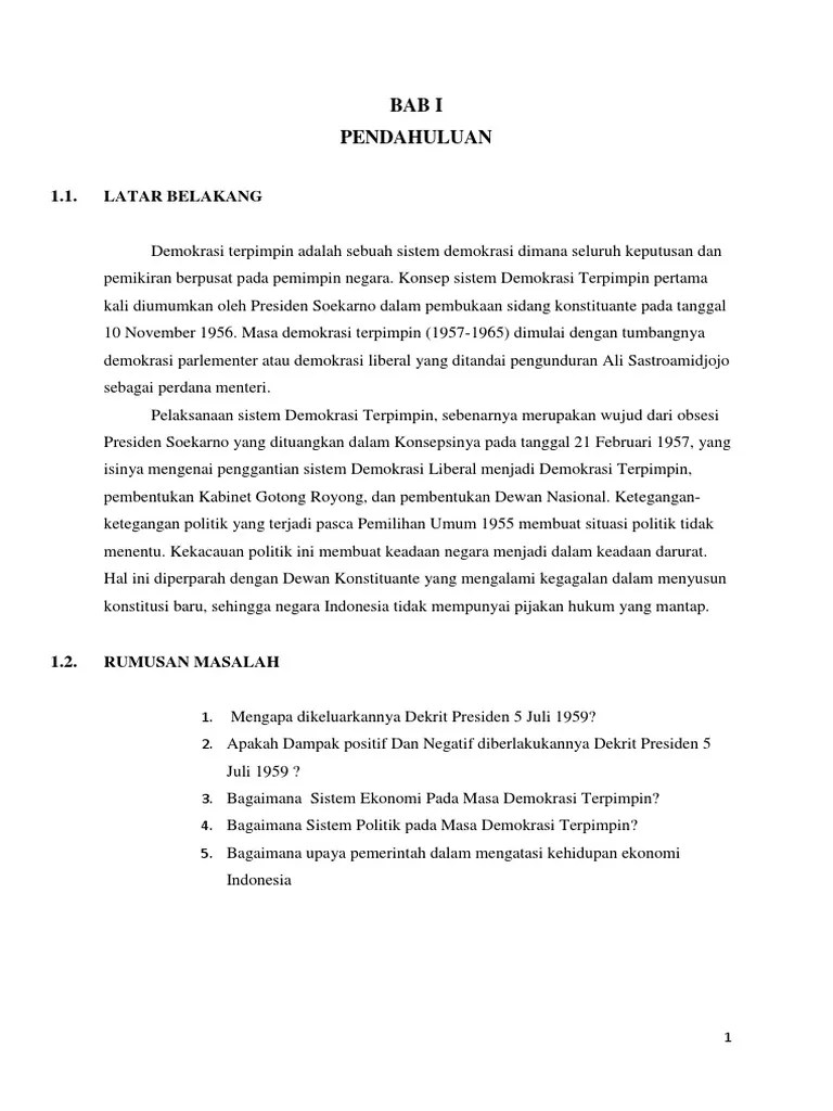 Perkembangan Politik Masa Demokrasi Liberal Brainly