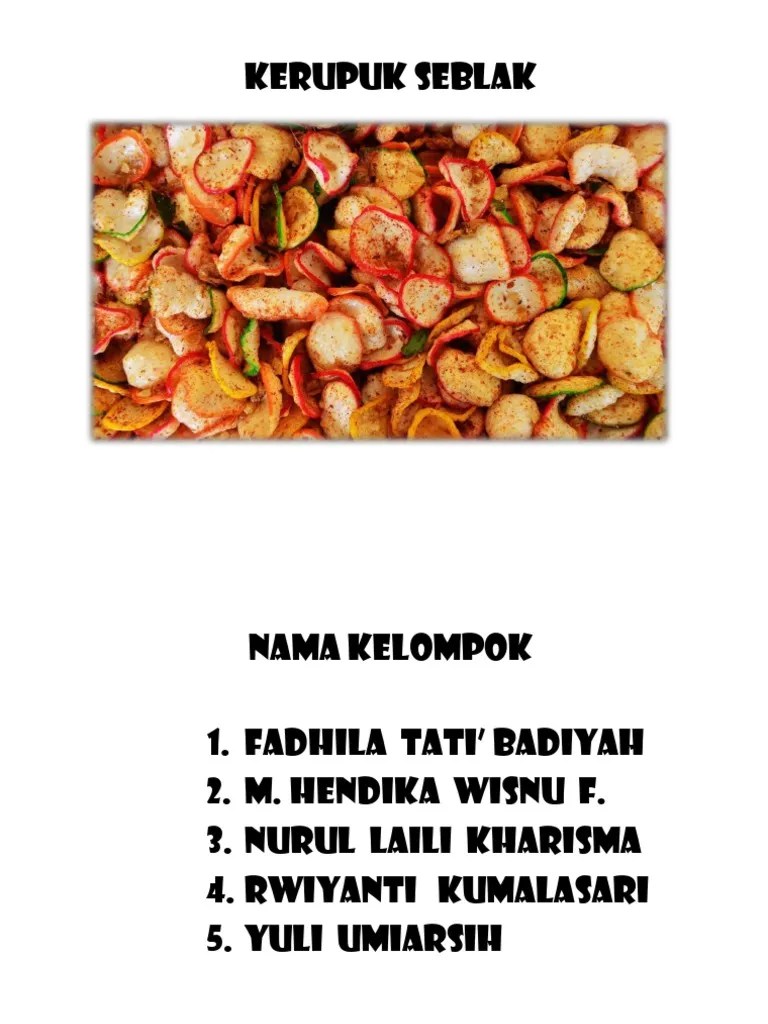 Kerupuk Seblak.. | PDF