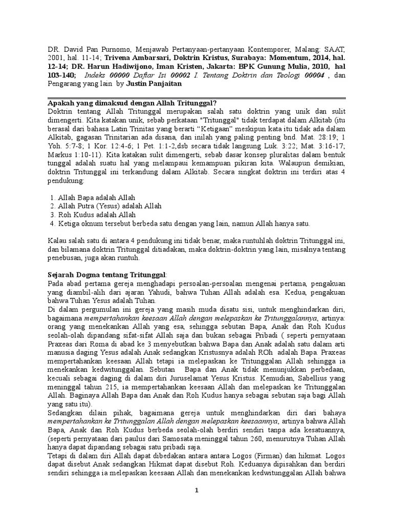 PDF Allah Tritunggal | PDF