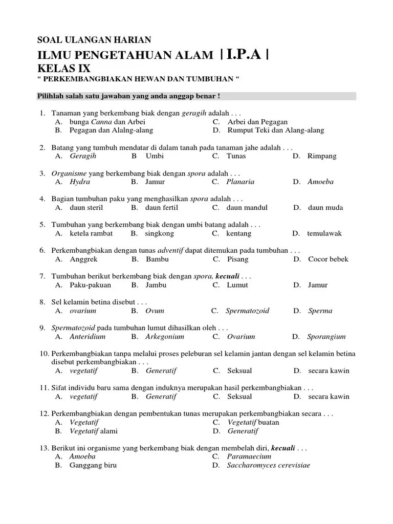 Soal Ipa | PDF