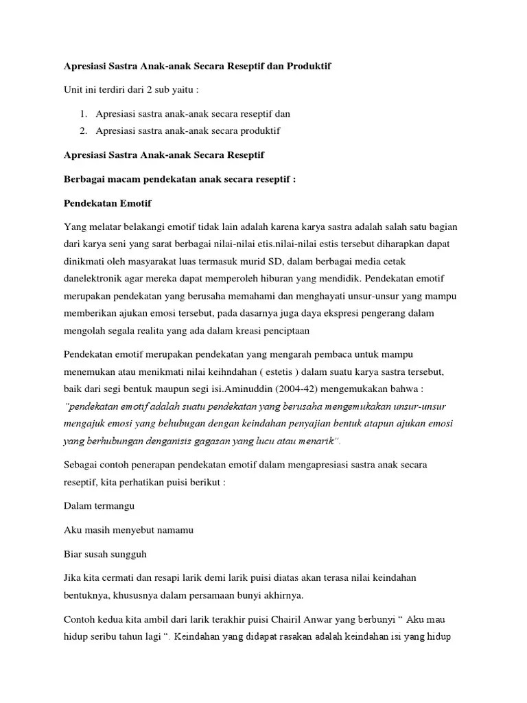 Reseptif Emotif N Didaktis | PDF