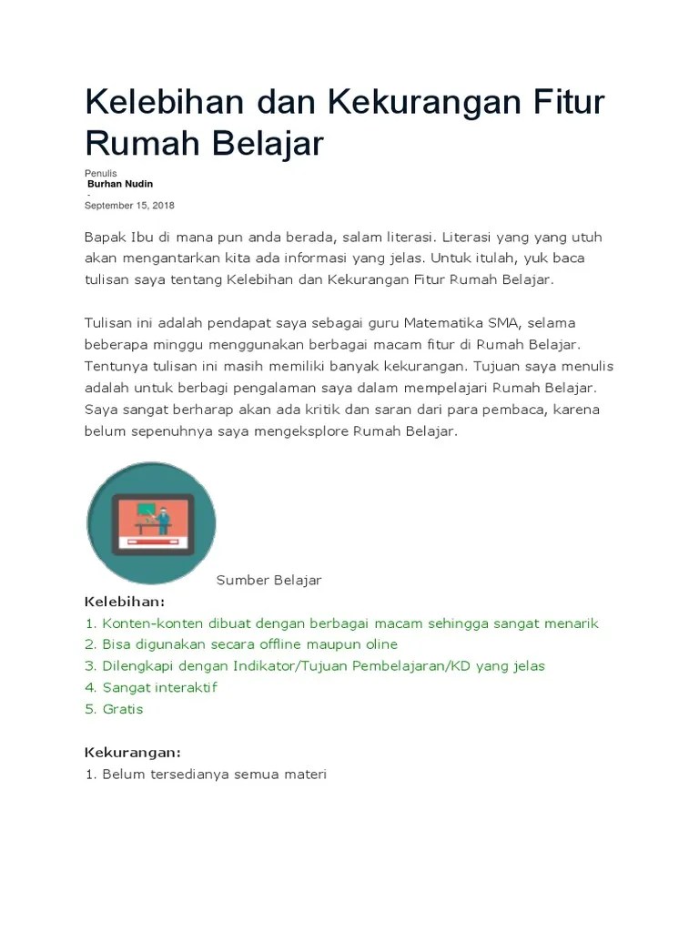 Kelemahan Dan Kelebihan RM Belajar | PDF