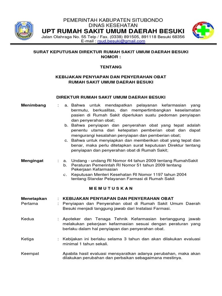 PKPO 5 Kebijakan Penyiapan Dan Penyerahan Obat | PDF