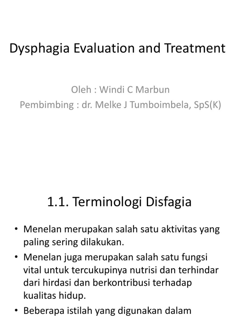 Dysphagia Evaluation and Treatment | PDF