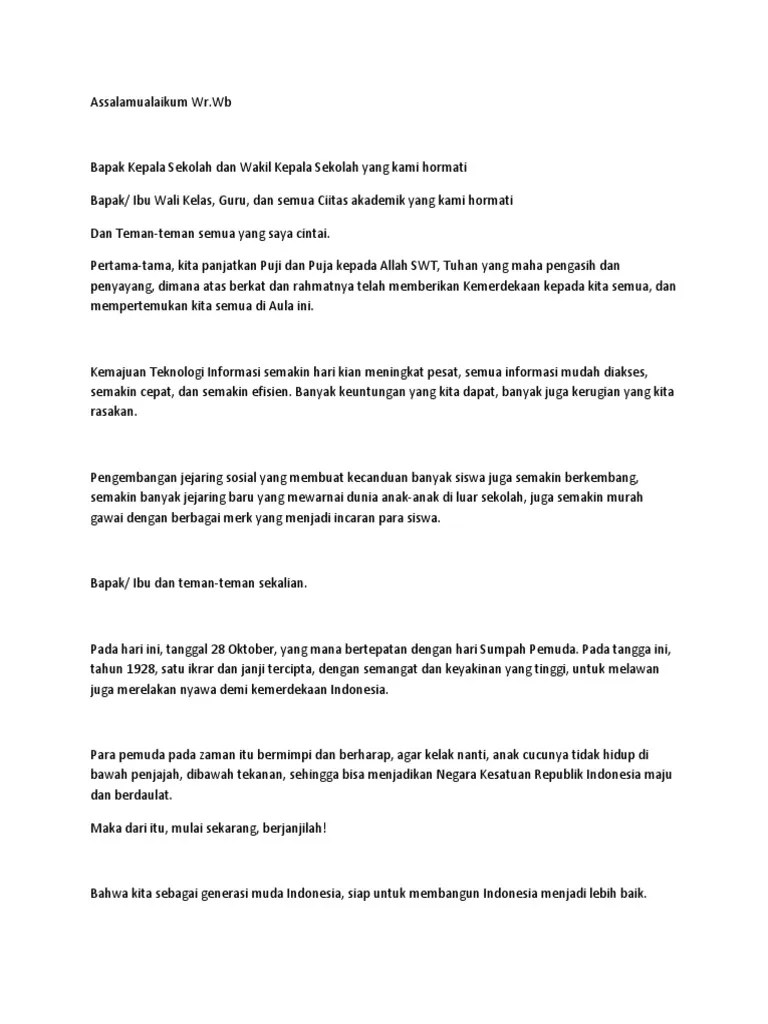 Teks Pidato Tentang Hari Sumpah Pemuda – Kami