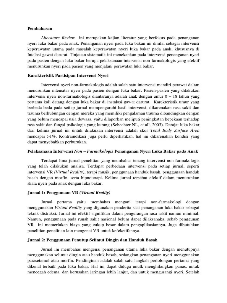 Pembahasan - Nyeri Luka Bakar (Fathur) | PDF