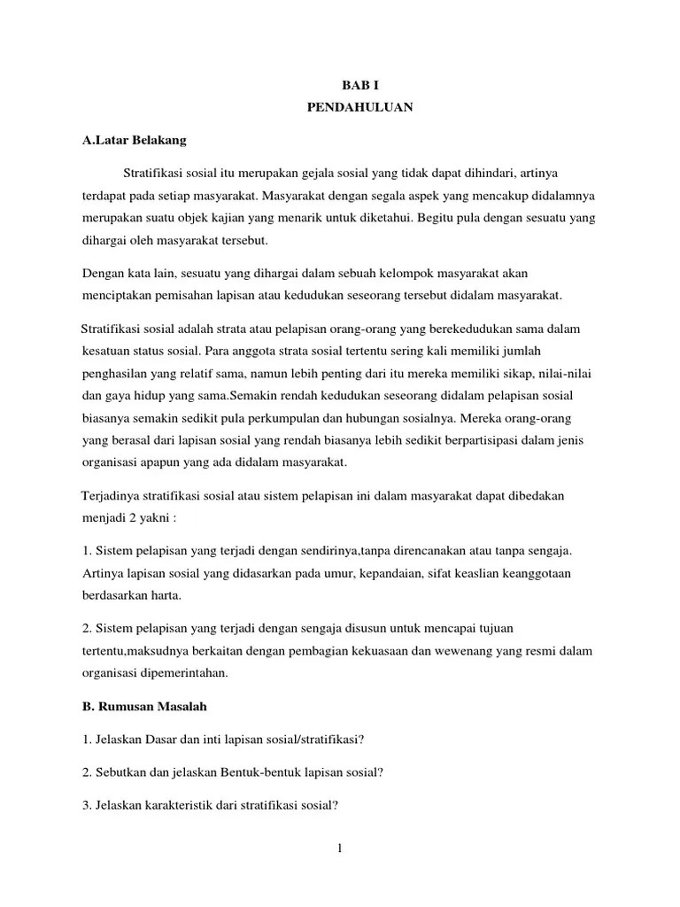 Lapisan Sosial Antro | PDF