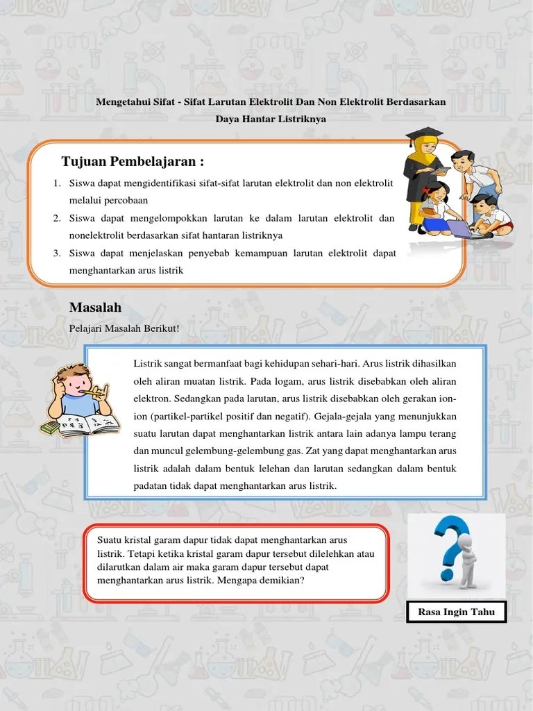 Jenis-Jenis Larutan Berdasarkan Daya Hantar Listrik | PDF