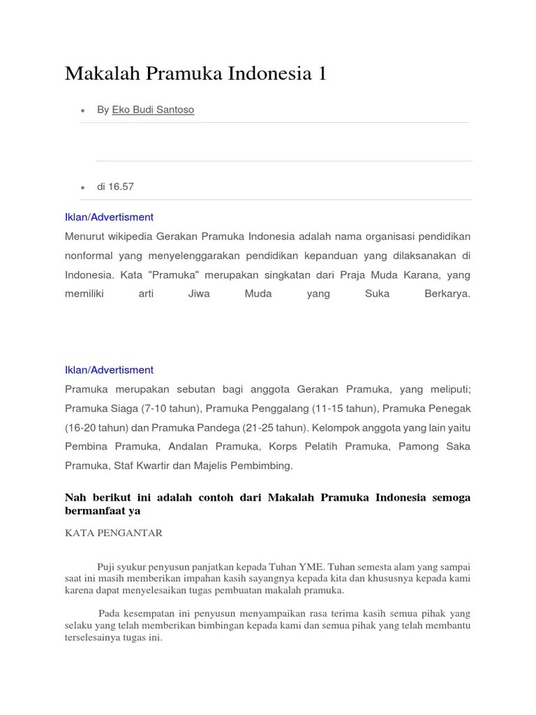 Makalah Pramuka Indonesia | PDF