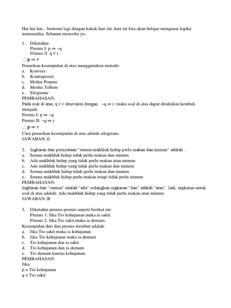 Logika Matematika | PDF