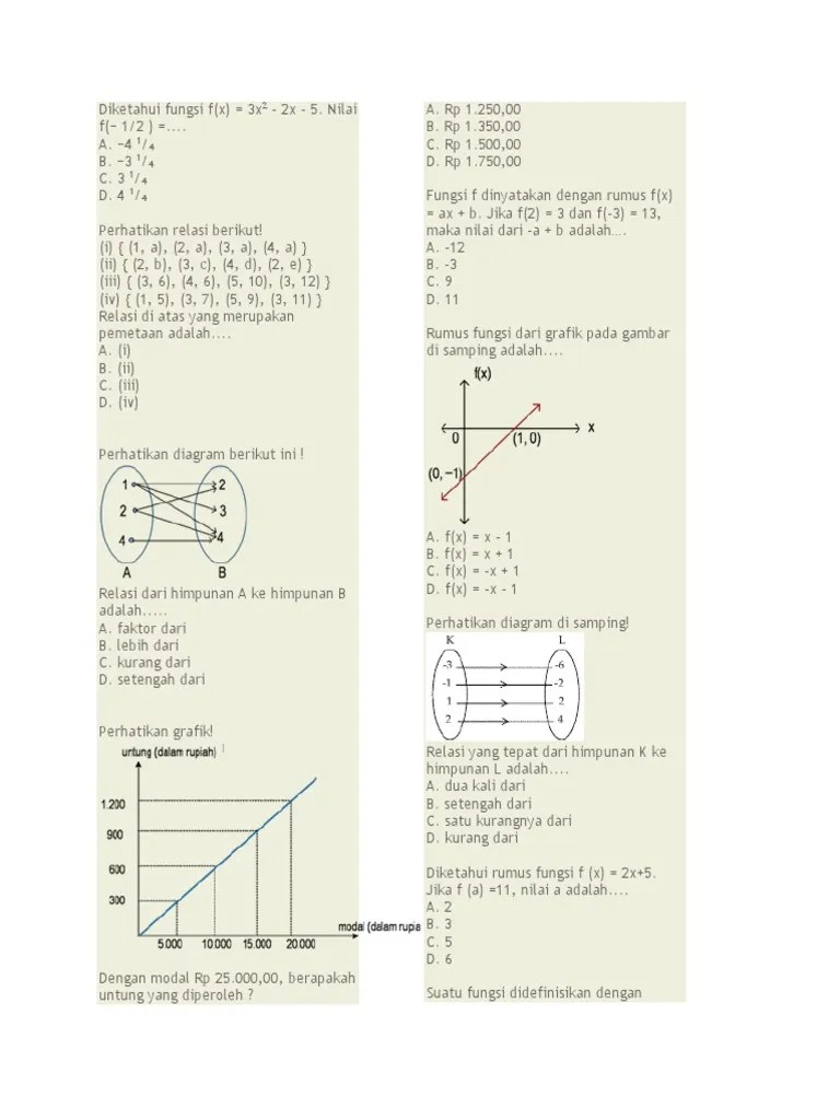 Fungsi Kelas 8 | PDF