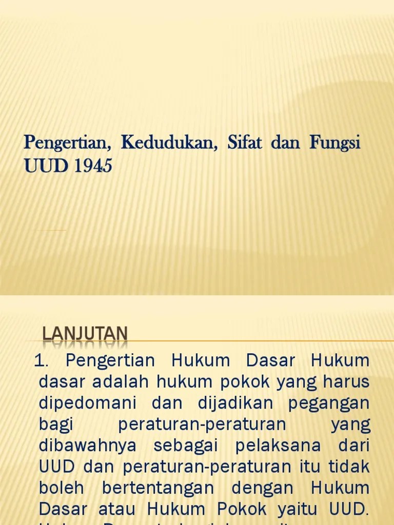 Pengertian, Uud 1945 | PDF