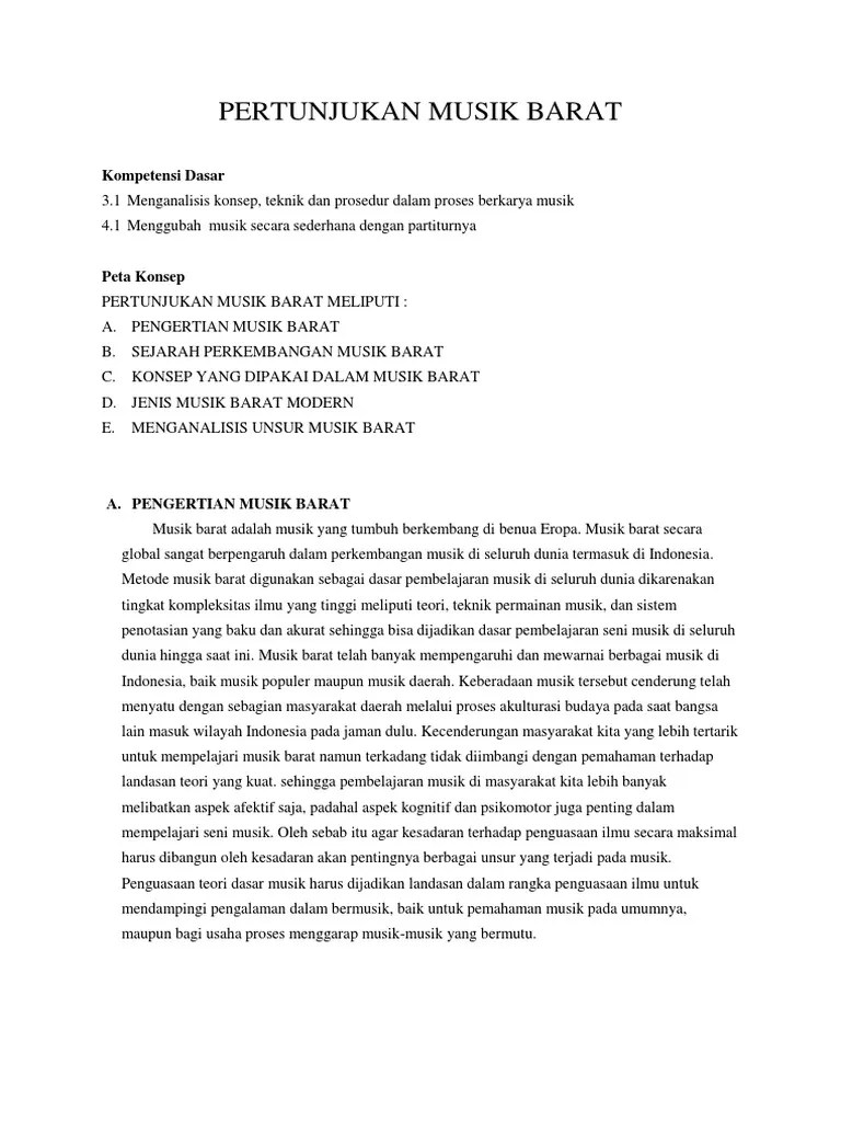 Pertunjukan Musik Barat | PDF