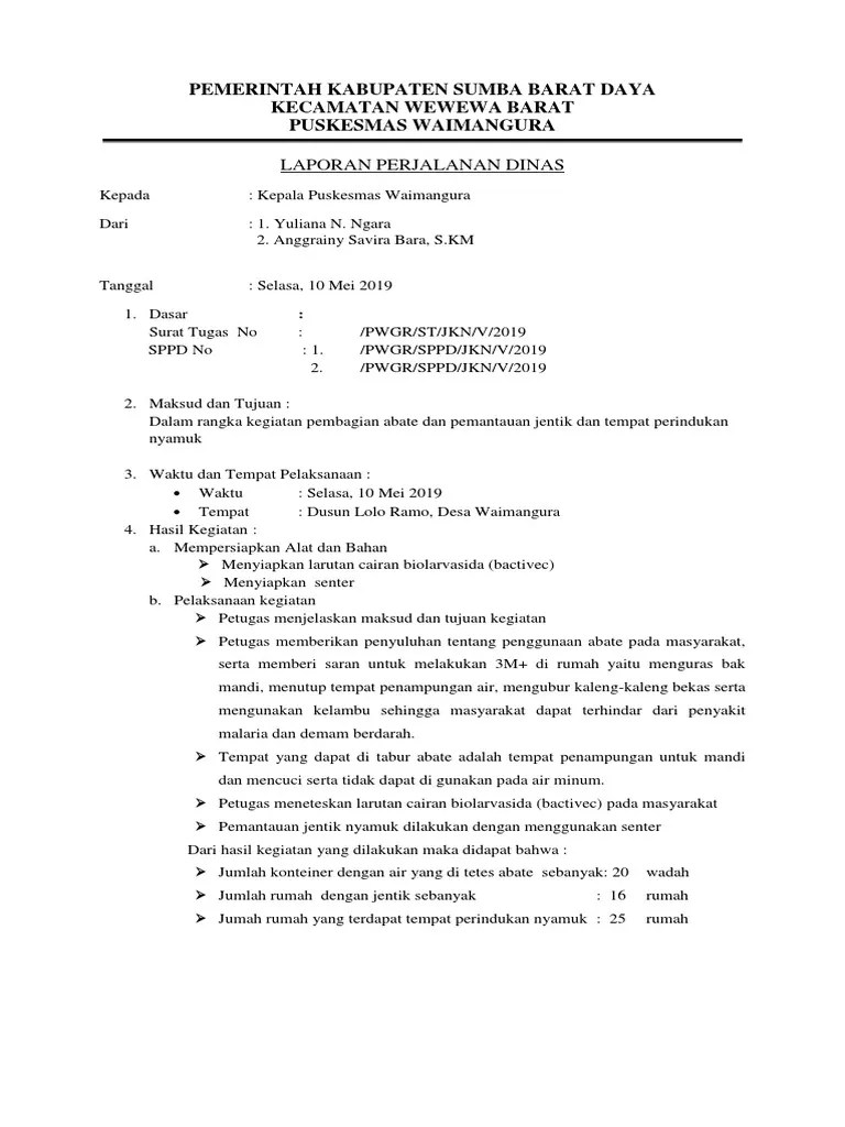 Laporan Perjalanan Dinas | PDF