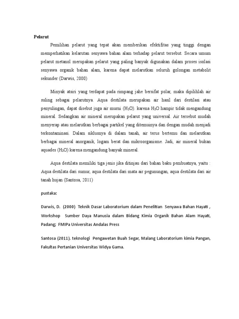 Pemilihan Pelarut | PDF