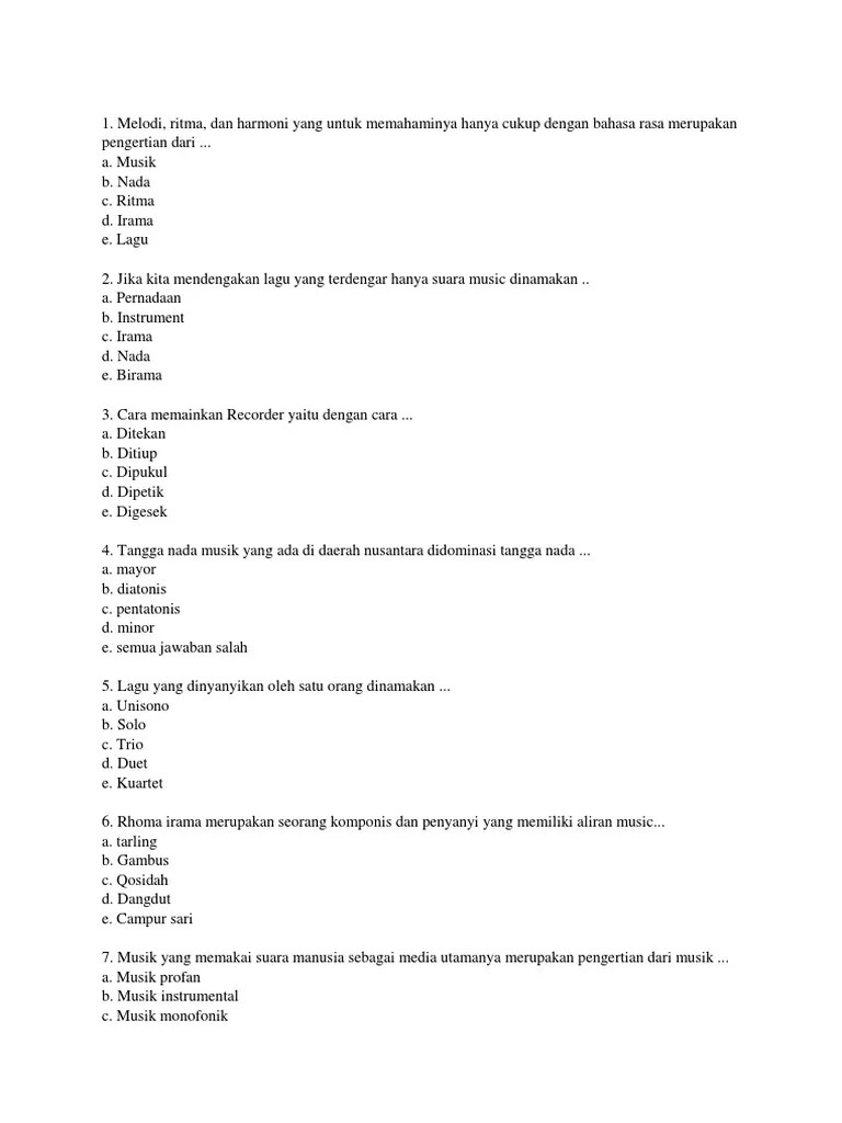 Lagu Yang Terdengar Hanya Suara Musik Disebut – Lektur Indo