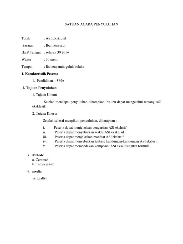 Satuan Acara Penyuluhan Maryam 2 | PDF