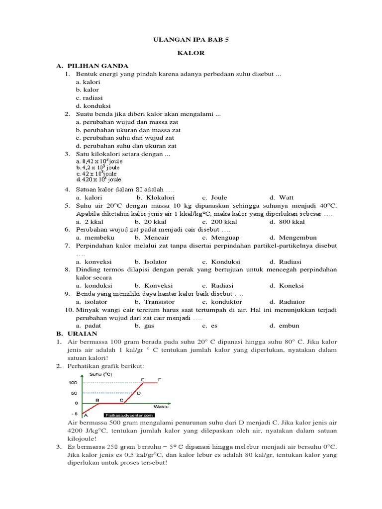 Ulangan Ipa Bab 5 | PDF