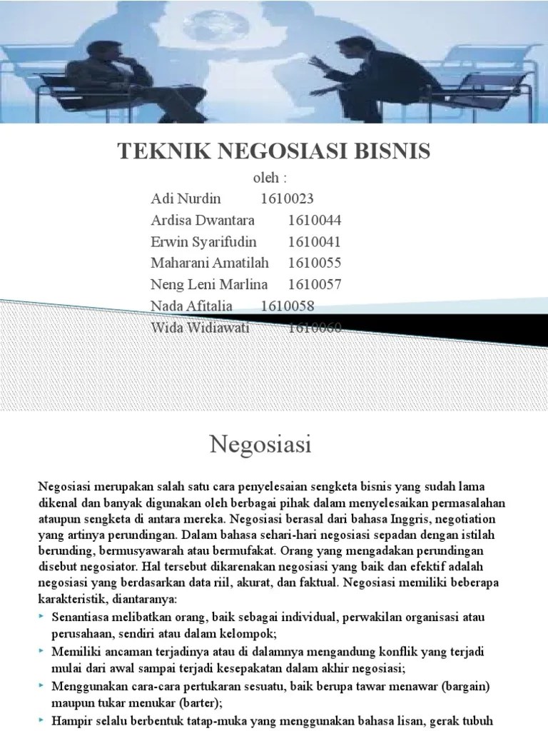 Teknik Negosiasi-1 | PDF