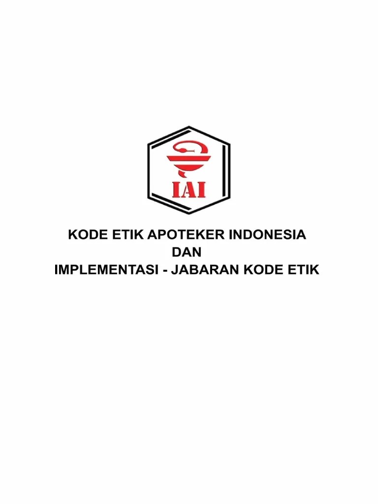 Kode Etik Apoteker Indonesia | PDF
