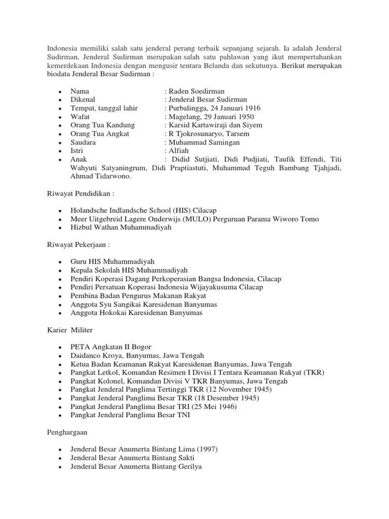 Biografi Sudirman | PDF