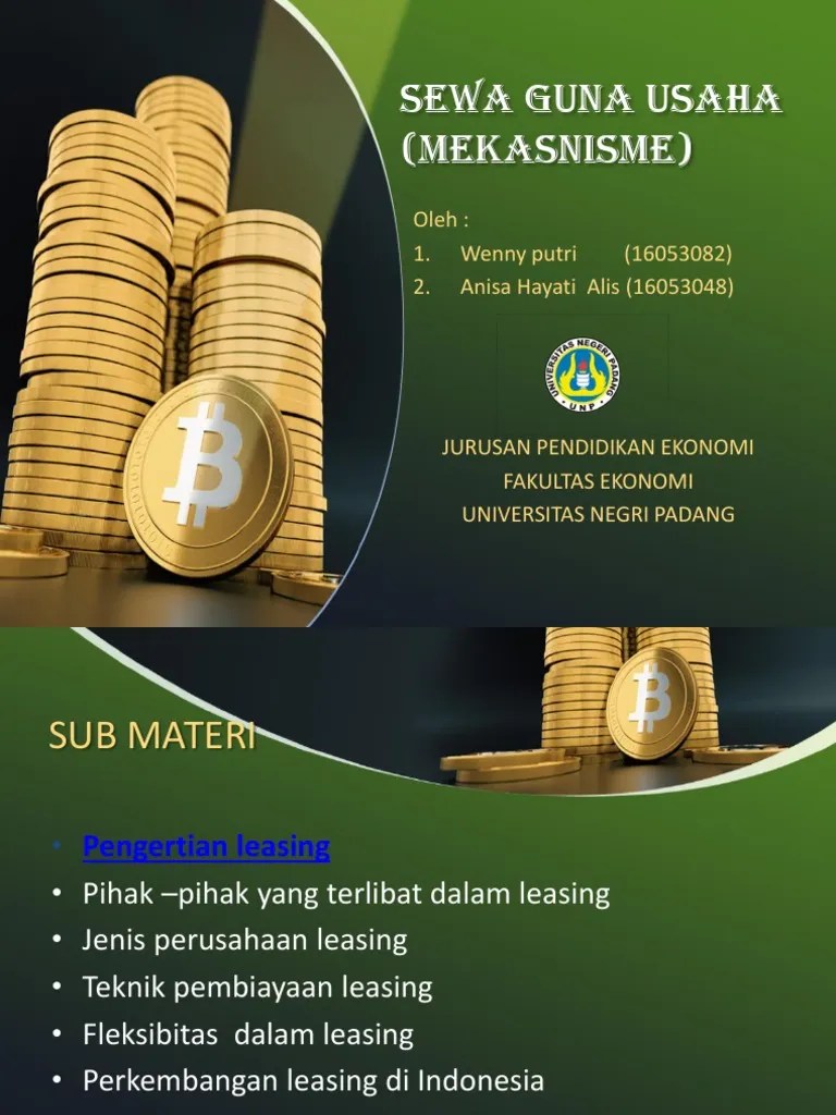 Sewa Guna Usaha (Mekasnisme) | PDF
