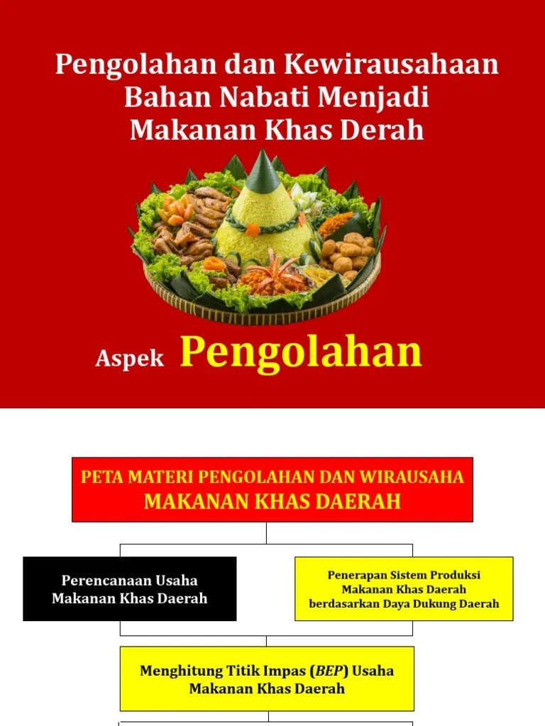 Makanan Khas Daerah BEP PKWU Aspek Pengolahan | PDF