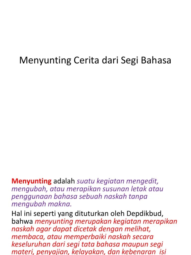 Menyunting Cerita | PDF