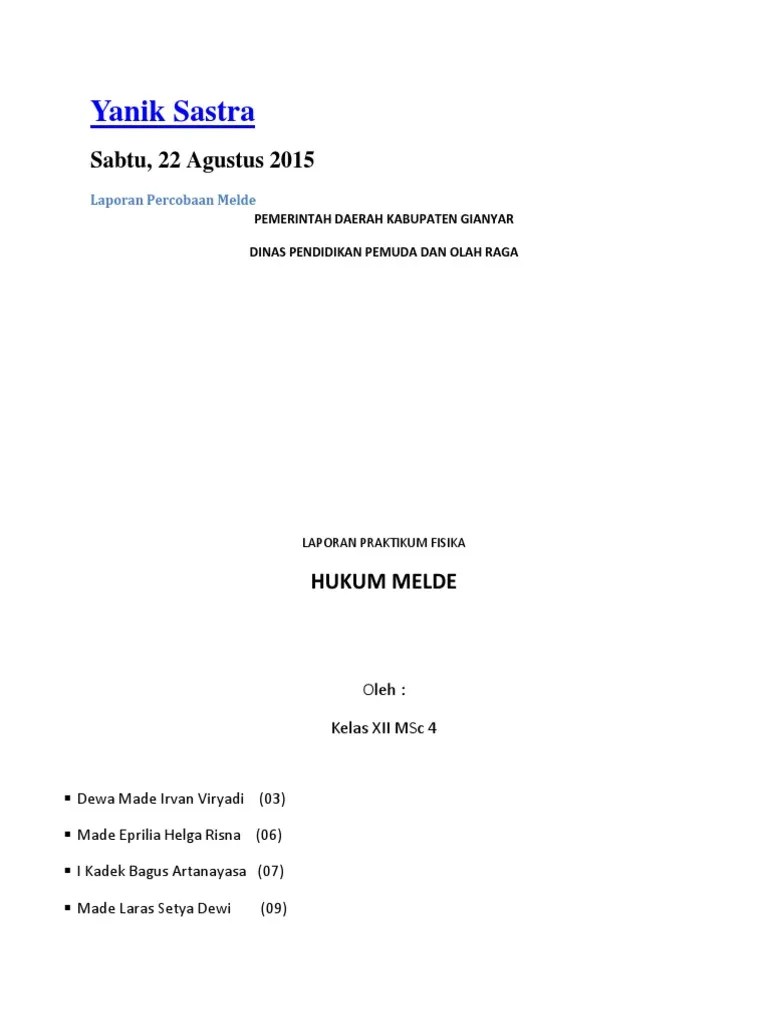 Teori Percobaan Melde | PDF