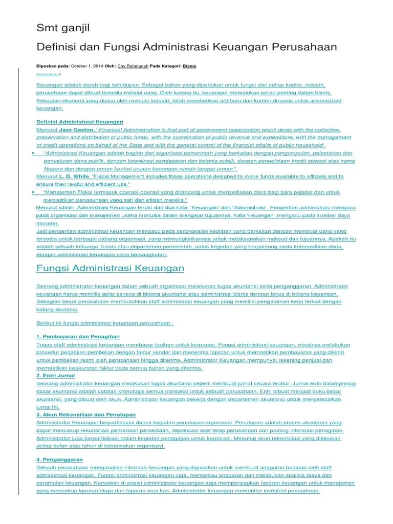Materi Adm. Keuangan Kelas XI Ganjil Dan Genap | PDF