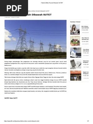 Fakta &amp; Mitos Rumah Dibawah SUTET | PDF