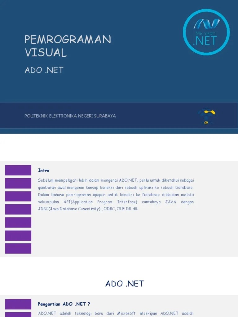 Pemrograman Visual: Politeknik Elektronika Negeri Surabaya | PDF