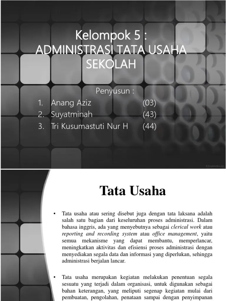 Administrasi Tata Usaha | PDF