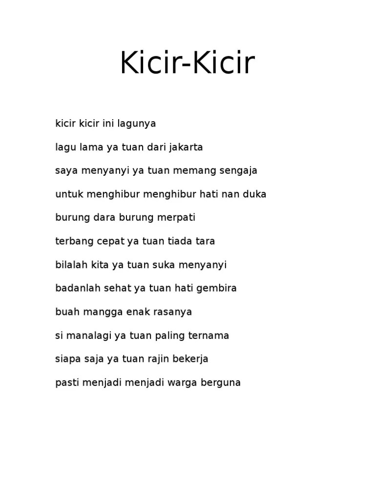 17 Nada Tinggi Lagu Kicir Kicir Gif | Pedia Edu