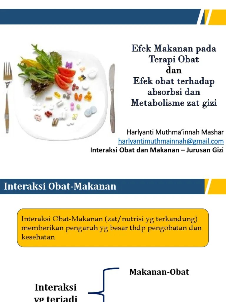 4 5 6 Efek Makanan Pada Terapi Obat, Absorbsi, Metabolisme | PDF