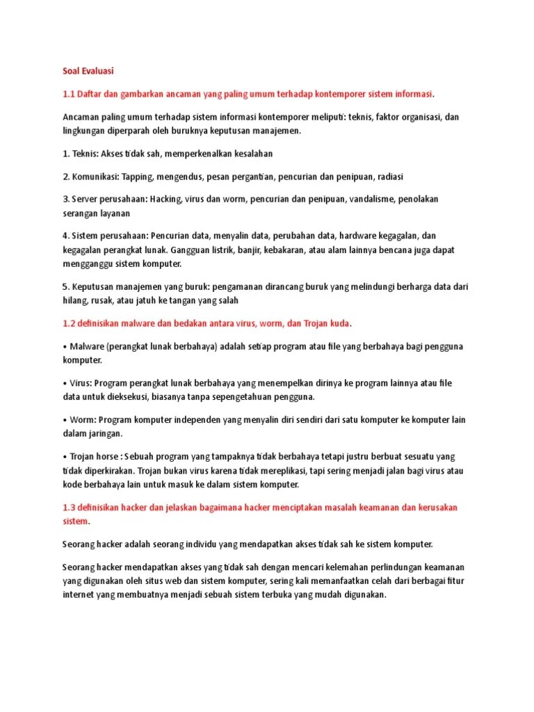 Soal Kasus Sistem Informasi Manajemen – Lektur Indo