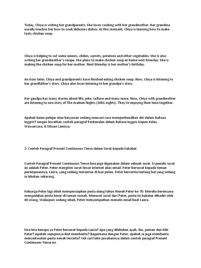 Contoh Text Present Continuos | PDF | Bali | Foods