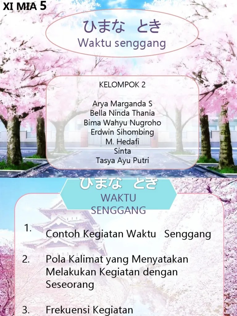 Waktu Senggang Dalam Bahasa Jepang | PDF