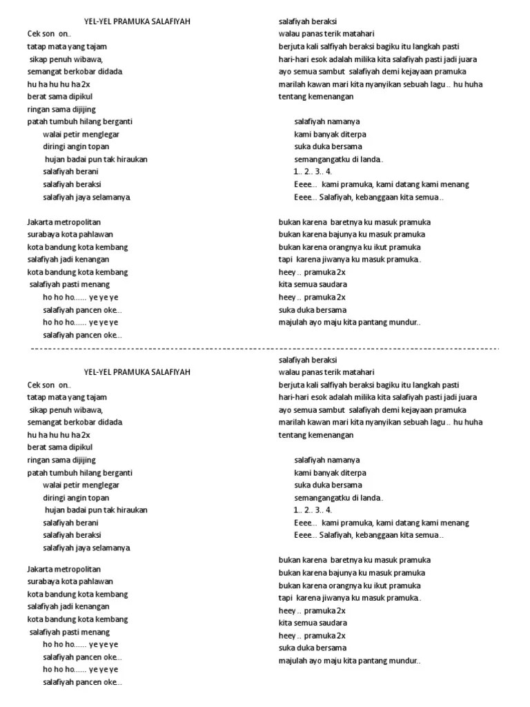 Yel-Yel Pramuka | PDF