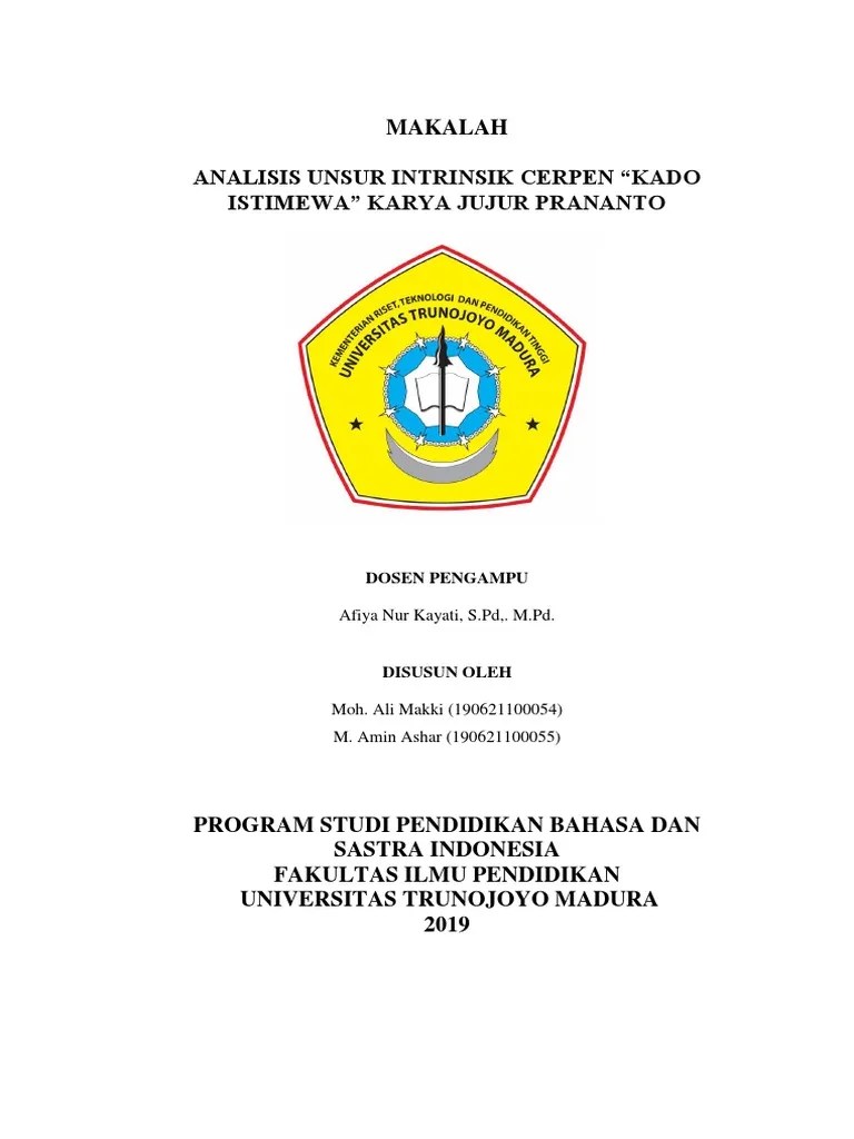 Makalah Bhs - Indonesia Analisis Cerpen | PDF