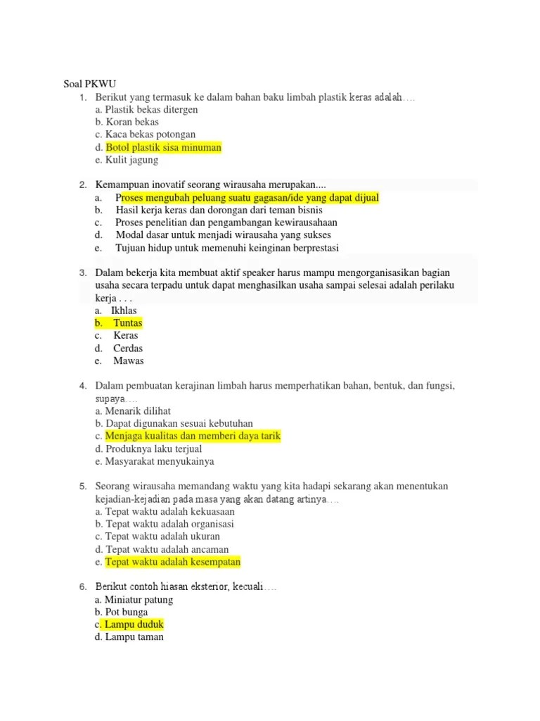 Soal PKK 20191 | PDF