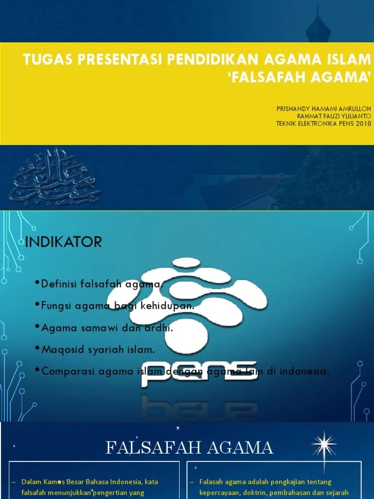 Tugas Presentasi Pendidikan Agama Islam Falsafah Agama | PDF