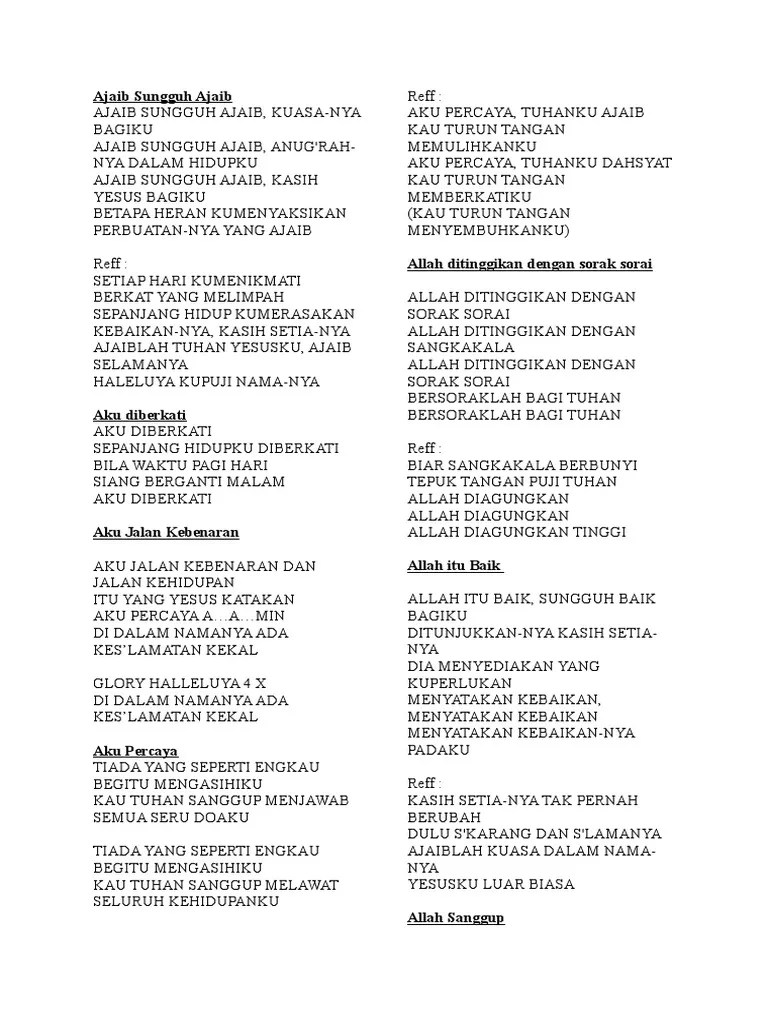 Lirik Lagu Rohani | PDF
