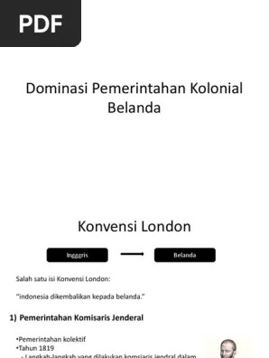 Dominasi Pemerintahan Kolonial Belanda 1 | PDF